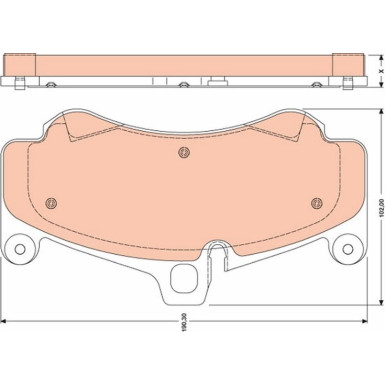 TRW Bremsbelagsatz, Scheibenbremse GDB1779