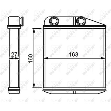NRF Wärmetauscher, Innenraumheizung ohne Befestigungsmaterial EASY FIT 54310
