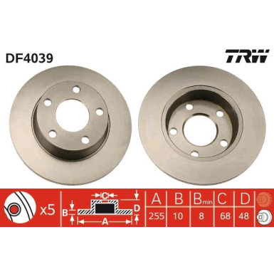 Bremsscheibe DF4039 Bremsscheibe DF4039