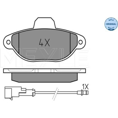 Meyle Bremsbelagsatz, Scheibenbremse MEYLE-ORIGINAL: True to OE 025 214 3617/W