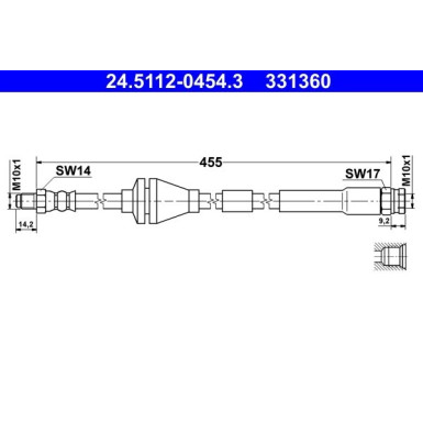 Bremsschlauch 24.5112-0454.3