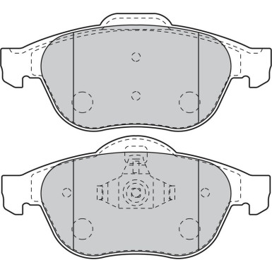Valeo Bremsbelagsatz, Scheibenbremse 598993 Valeo Bremsbelagsatz, Scheibenbremse 598993