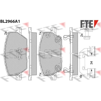 FTE Bremsbelagsatz, Scheibenbremse 9011210 FTE Bremsbelagsatz, Scheibenbremse 9011210