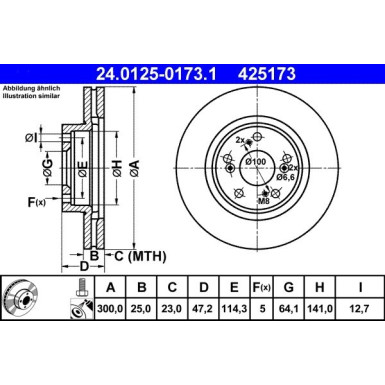 Bremsscheibe 24.0125-0173.1
