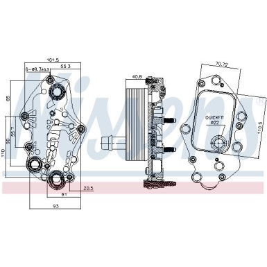Ölkühler, Motoröl 90982 Ölkühler, Motoröl 90982