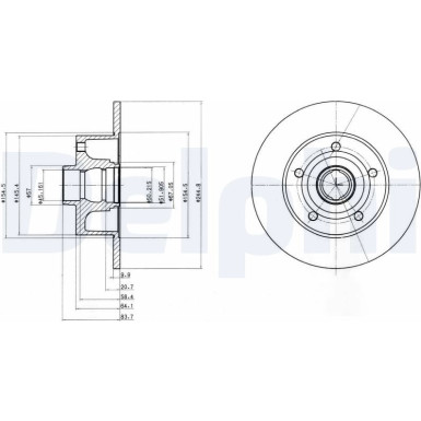 Delphi Bremsscheibe BG3030 Delphi Bremsscheibe BG3030