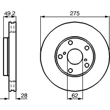 BOSCH Bremsscheibe 0 986 478 632 BOSCH Bremsscheibe 0 986 478 632