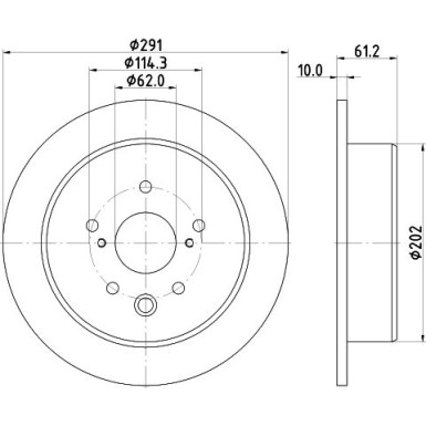 Hella Bremsscheibe PRO 8DD 355 115-711 Hella Bremsscheibe PRO 8DD 355 115-711