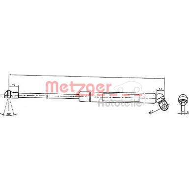 Metzger Gasfeder, Koffer-/Laderaum 2110376