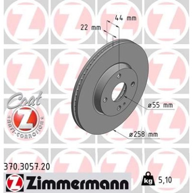 Zimmermann Bremsscheibe Coat Z 370.3057.20