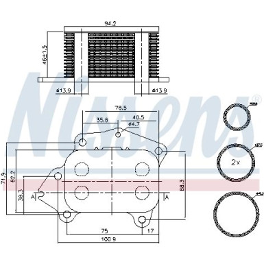 Nissens Ölkühler, Motoröl FIRST FIT 90717