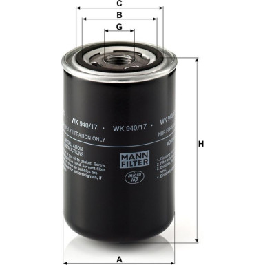 Kraftstofffilter WK 940/17