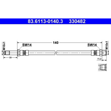 Bremsschlauch 83.6113-0140.3 Bremsschlauch 83.6113-0140.3