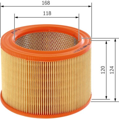 BOSCH 1 457 433 544 Luftfilter BOSCH 1 457 433 544 Luftfilter