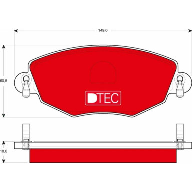 TRW Bremsbelagsatz, Scheibenbremse DTEC COTEC GDB1434DTE TRW Bremsbelagsatz, Scheibenbremse DTEC COTEC GDB1434DTE