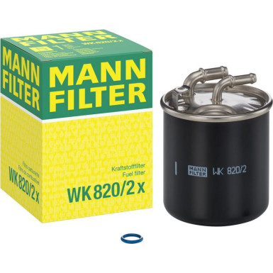 MANN-FILTER WK 820/2 x Kraftstofffilter 10mm, 8mm, mit Dichtung