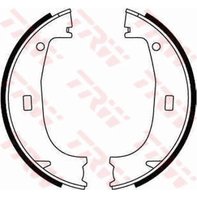 TRW Bremsbackensatz, Feststellbremse GS8594 TRW Bremsbackensatz, Feststellbremse GS8594