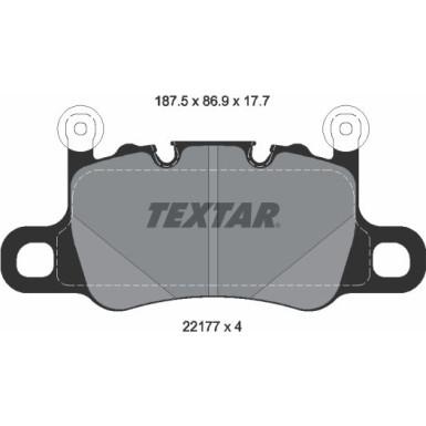 Textar Bremsbelagsatz, Scheibenbremse Q+ 2217701 Textar Bremsbelagsatz, Scheibenbremse Q+ 2217701