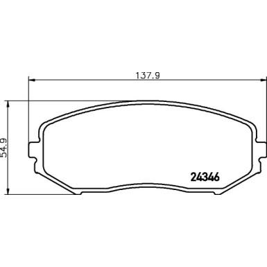Bremsbelagsatz, Scheibenbremse 8DB 355 012-351 Bremsbelagsatz, Scheibenbremse 8DB 355 012-351