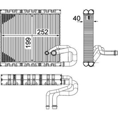 Verdampfer, Klimaanlage AE 106 000P Verdampfer, Klimaanlage AE 106 000P