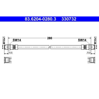 Bremsschlauch 83.6204-0280.3