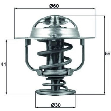 Mahle Thermostat, Kühlmittel BEHR TX 177 82D