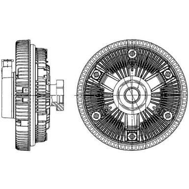 Mahle Kupplung, Kühlerlüfter BEHR Premium Line CFC 230 000P
