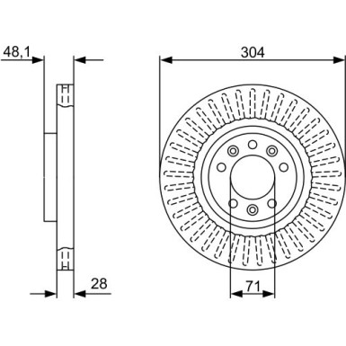 BOSCH Bremsscheibe 0 986 479 A89