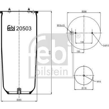 FEBI BILSTEIN 20503 Federbalg, Luftfederung