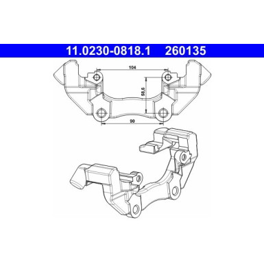 Halter, Bremssattel 11.0230-0818.1 Halter, Bremssattel 11.0230-0818.1