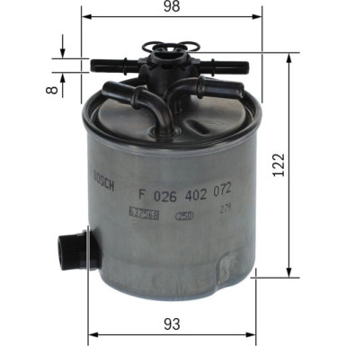 Kraftstofffilter F 026 402 072 Kraftstofffilter F 026 402 072