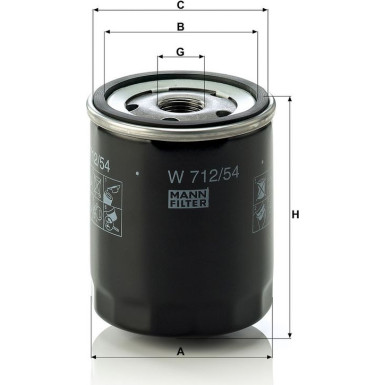 Ölfilter W 712/54 Ölfilter W 712/54