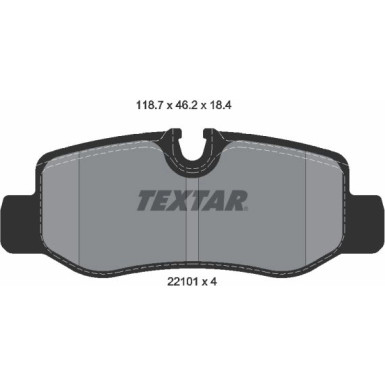 Textar Bremsbelagsatz, Scheibenbremse Q+ 2210101 Textar Bremsbelagsatz, Scheibenbremse Q+ 2210101