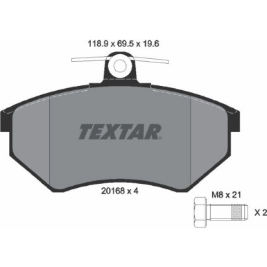 Textar Bremsbelagsatz, Scheibenbremse Q+ 2016804