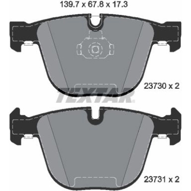 Textar Bremsbelagsatz, Scheibenbremse Q+ 2373001