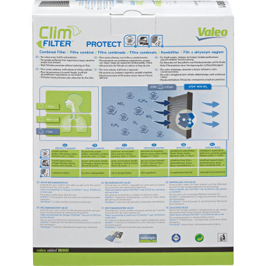 VALEO 698801 Innenraumfilter Aktivkohlefilter 279x216x57mm CLIMFILTER PROTECT VALEO 698801 Innenraumfilter Aktivkohlefilter 279x216x57mm CLIMFILTER PROTECT