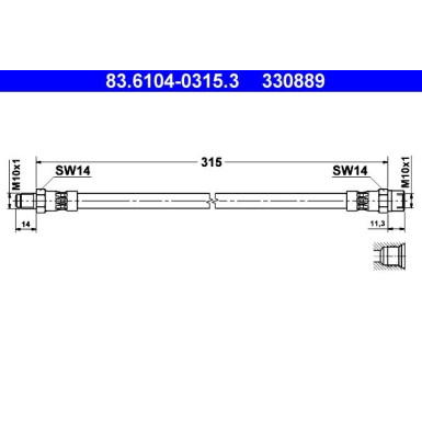 Bremsschlauch 83.6104-0315.3 Bremsschlauch 83.6104-0315.3
