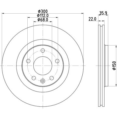 Bremsscheibe 8DD 355 128-391 Bremsscheibe 8DD 355 128-391