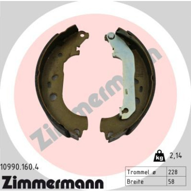 Zimmermann Bremsbackensatz 10990.160.4 Zimmermann Bremsbackensatz 10990.160.4