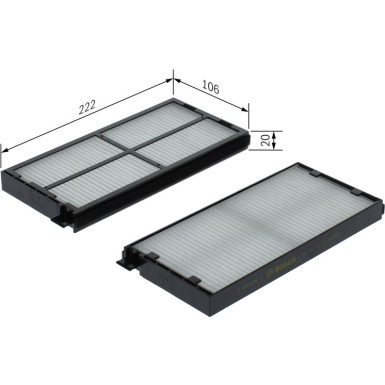 Filter, Innenraumluft 1 987 435 158 Filter, Innenraumluft 1 987 435 158
