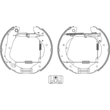 Hella Bremsbackensatz Shoe Kit Pro 8DB 355 004-171 Hella Bremsbackensatz Shoe Kit Pro 8DB 355 004-171