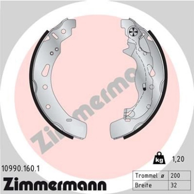 Zimmermann Bremsbackensatz 10990.160.1 Zimmermann Bremsbackensatz 10990.160.1