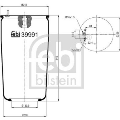 FEBI BILSTEIN 39991 Federbalg, Luftfederung