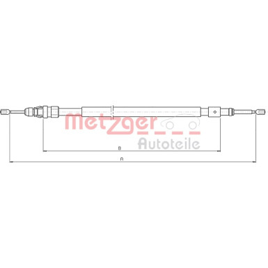 Metzger Seilzug, Feststellbremse 10.4523