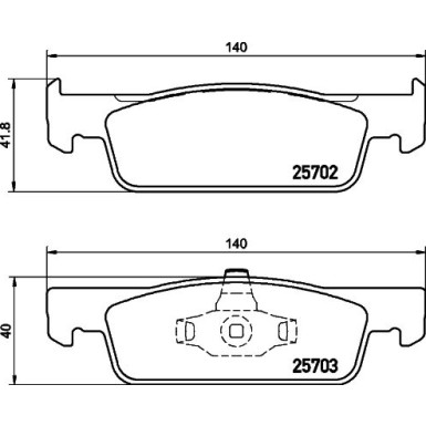 Hella Bremsbelagsatz, Scheibenbremse 8DB 355 020-801 Hella Bremsbelagsatz, Scheibenbremse 8DB 355 020-801
