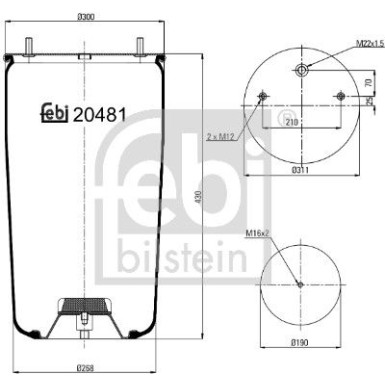 FEBI BILSTEIN 20481 Federbalg, Luftfederung