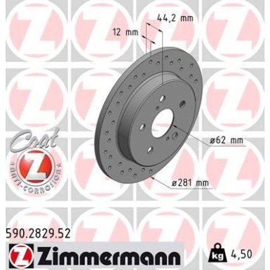 Zimmermann Bremsscheibe SPORT Z 590.2829.52 Zimmermann Bremsscheibe SPORT Z 590.2829.52