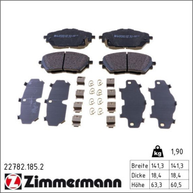 Zimmermann Bremsbelagsatz, Scheibenbremse 22782.185.2