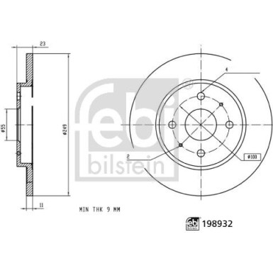 Bremsscheibe 198932 Bremsscheibe 198932