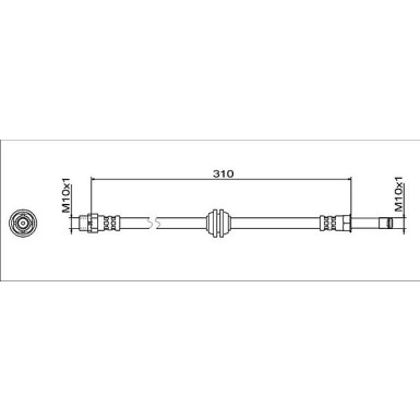 Metzger 2 x METZGER Bremsschlauch 4112063